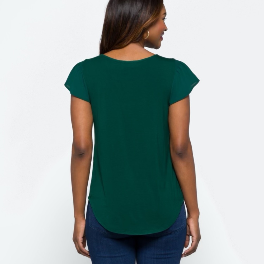 Papermoon Teal Short Sleeve Top